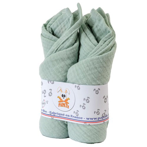 Emmaillotages en coton biologique - Vert