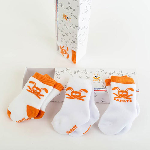 Chaussettes Bébé en Coton Bio — Lot de 3