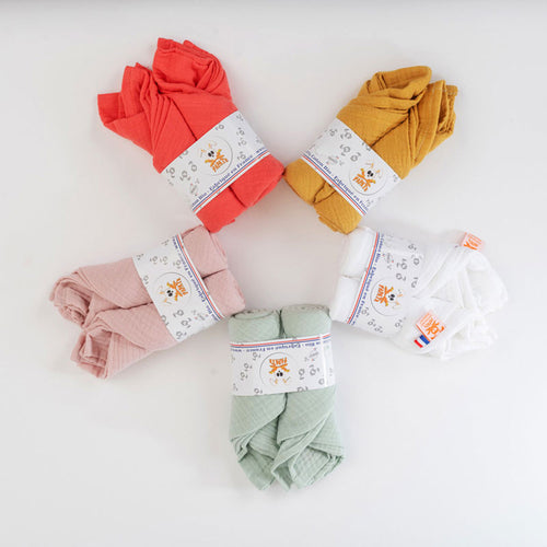 Emmaillotages en coton biologique - Vert