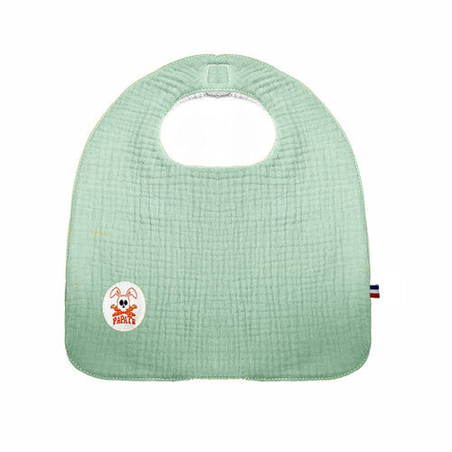 Bavoir Bébé en Coton Bio Double Face — Vert