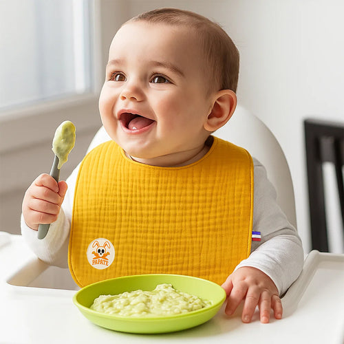 Bavoir en Coton Bio - Miel | Lop by PaPate