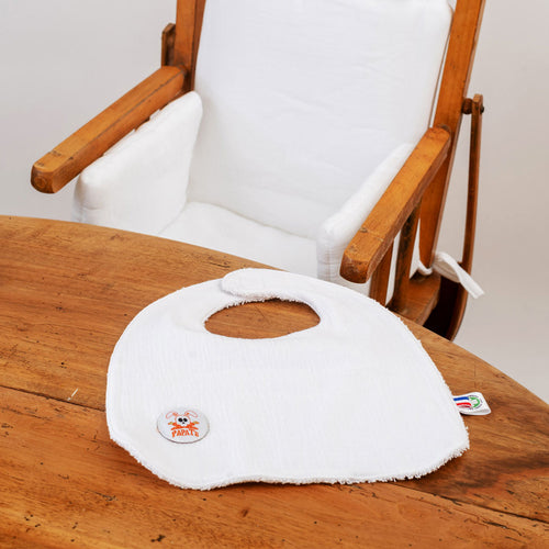 Bavoir en Coton Bio - Blanc | Lop by PaPate
