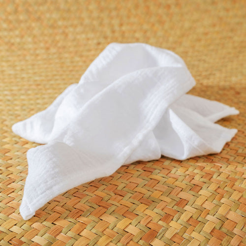 Emmaillotages en Coton Bio Double Gaze — Blanc