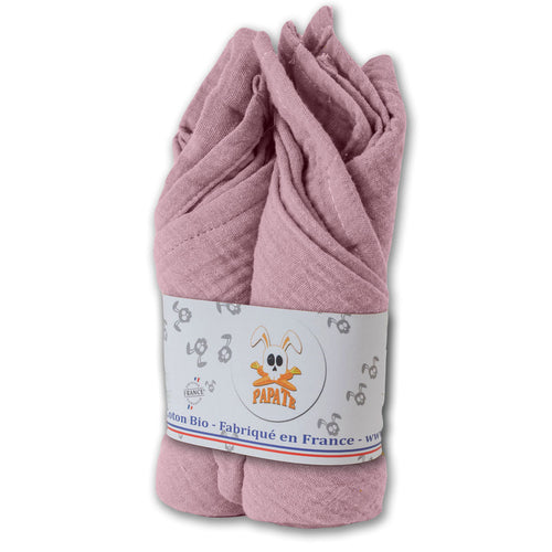 Emmaillotages en Coton Bio Double face — Rose