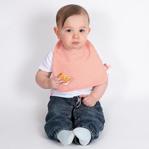 Bavoir Bébé en Coton Bio Double Face — Vichy