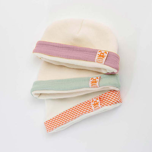 Bonnet Naissance en Coton Bio — Rose