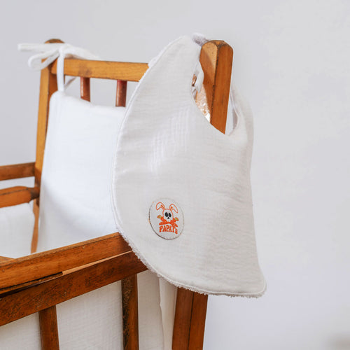 Bavoir en Coton Bio - Blanc | Lop by PaPate