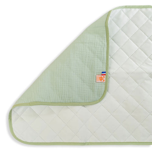 Tapis à Langer Nomade en Coton Bio — Vert