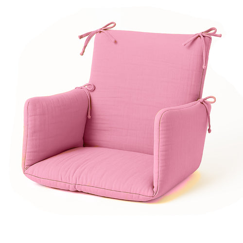 Coussin de Chaise Haute en Coton Bio - Rose | PaPate