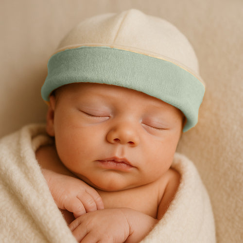 Bonnet Naissance en Coton Bio - Vert | PaPate