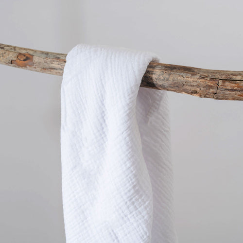 Emmaillotages en Coton Bio Double Gaze — Blanc